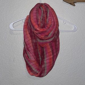 Maurices infinity scarf, pink and tan, OS